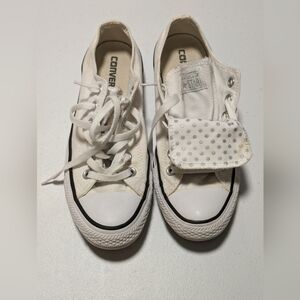 Converse Double Tongue Polka Dot Low Tops